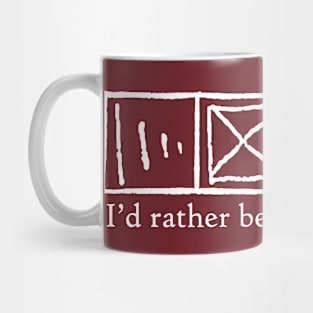 I'd rather be playing D&D (map, white) Mug